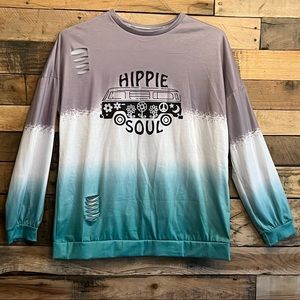 distressed long sleeve tshirt